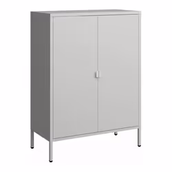 Armoire de bureau casier de bureau meuble de rangement pour salon bureau chambre atelier acier 110 x 80 x 40 cm gris cla