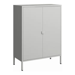 Armoire de bureau casier de bureau meuble de rangement pour salon bureau chambre atelier acier 110 x 80 x 40 cm gris cla
