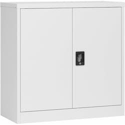 Armoire de bureau casier de bureau meuble de rangement pour salon bureau chambre atelier acier laqué 90 x 40 x 90 cm gris clair