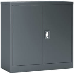 Armoire de bureau casier de bureau meuble de rangement pour salon bureau chambre atelier acier laqué 90 x 40 x 90 cm gris foncé