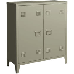 Helloshop26 - Casier de bureau armoire meuble de rangement pour bureau atelier chambre acier de bureau métallique à 2 portes 90 x 80 x 33 cm camel mat