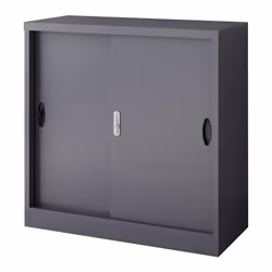 Casier de bureau - Rieti - Acier laqué - Gris - Classique - Intemporel