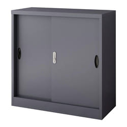 Casier de bureau - Rieti - Acier laqué - Gris - Classique - Intemporel
