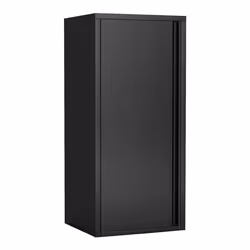 Armoire métallique - Indus - 88x40x35 cm - Acier noir - 2 étagères réglables - Polyvalente