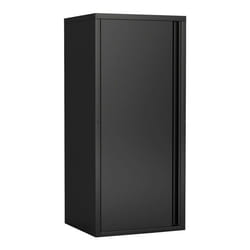 Armoire métallique - Indus - 88x40x35 cm - Acier noir - 2 étagères réglables - Polyvalente