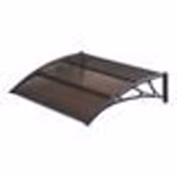 Auvent de porte d entree design marquise d accueil resistante aux intemperies 120 x 80 cm noir marron