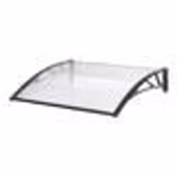 Auvent de porte d entree design marquise d accueil resistante aux intemperies 120 x 80 cm noir transparent