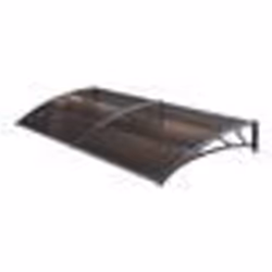 Auvent de porte d entree design marquise d accueil resistante aux intemperies 240 x 80 cm noir marron