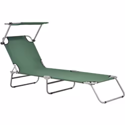 Transat avec brise-soleil Ce transat est un choix parfait pour profiter du soleil et vous faire bronzer dans le jardin, sur l ...