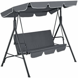 Balancelle de jardin 3 places charge max. 270 kg 172 x 112 x 152 cm gris foncé