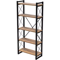 Bibliothèque Ce meuble de rangement vous offre de la surface de stockage à 5 niveaux pour vos livres et divers objets tout en ...