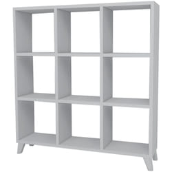 Bibliothèque design pour salon étagère style original à 9 compartiments de rangement 100 x 88 x 20 cm blanc