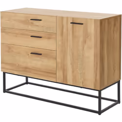 Buffet Notre commode, dotée de 3 tiroirs et 1 porte, offre une multitude de possibilités de rangement. Le compartiment fermé  ...