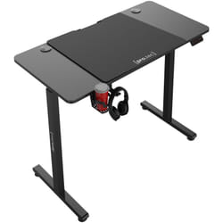 Helloshop26 - Bureau poste de travail table électrique à hauteur réglable assis debout rectangulaire 120 x 60 cm noir