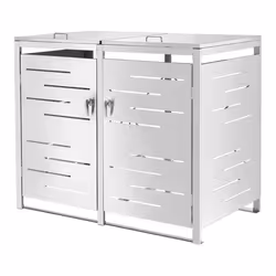 Cache poubelle exterieur acier 116 x 132 x 80 cm