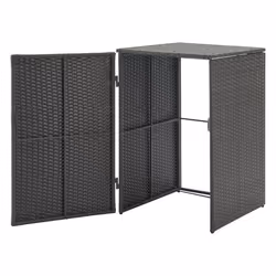 Cache poubelle widnau pour 1 conteneur avec revetement polyrotin 109 x 70 x 78 cm