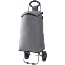 Helloshop26 - Chariot de courses 36 litres 93 x 32 x 30 cm gris foncé / noir