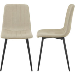 Lot de 2 chaises de salle à manger 89 x 43 x 51 cm beige