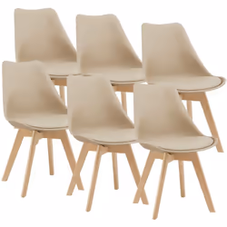 Lot de 6 chaises de salle à manger design scandinaves Cette chaise stable et de haute qualité offre un design élégant, modern ...