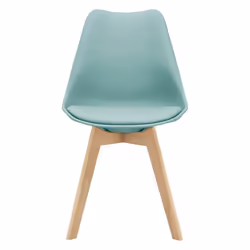 Chaises de salle à manger - Design Scandinave - Lot de 6 - Similicuir - Hêtre - Couleur Menthe