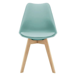 Chaises de salle à manger - Design Scandinave - Lot de 6 - Similicuir - Hêtre - Couleur Menthe