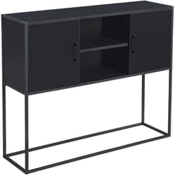 Commode stylée meuble de rangement pratique moderne 90 x 109 x 30 cm noir