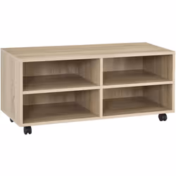 Meuble de rangement à roulettes Cette étagère moderne et décorative avec ses roulettes offre des surfaces de stockage pratiqu ...