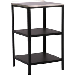 Helloshop26 - tagère d'extérieur acier 92 x 50 x 50 cm noir mat argent