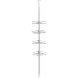 Étagère de douche télescopique haapavesi acier inoxydable 90 - 300 cm chrome