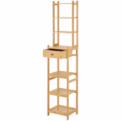 Étagère de rangement en bambou Ce meuble de rangement pratique est un accessoire idéal pour embellir votre maison. A part la  ...