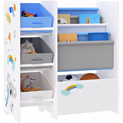 Étagère de rangement pour enfant Un meuble de rangement idéal pour la chambre d'enfant. Les jouets, livres, cahiers de colori ...