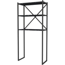 Helloshop26 - tagère de salle de bain à 2 compartiments de rangement 160 x 66 x 34 cm marbre noir