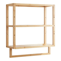 etagere murale de salle de bain bambou 59 x 52 x 21 cm naturel