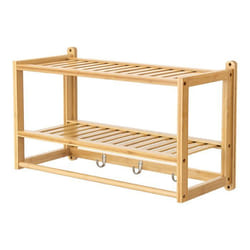 etagere murale pour salle de bain bambou 30 x 55 x 225 cm naturel