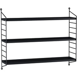 Helloshop26 - tagère murale à 3 niveaux modulables 50 x 60 x 15 cm noir