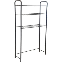 Tagère de salle de bain à 3 niveaux sur pied 161 x 69 x 24,5 cm noir