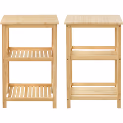 Étagère de rangement sur pied en bambou Ce meuble de rangement pratique est un accessoire idéal pour embellir votre maison. A ...
