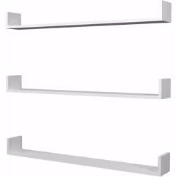 Lot de 3 étagères murales Cet ensemble d'étagères murales élégantes est un accessoire parfait pour votre intérieur. Il vous p ...