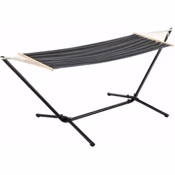 Hamac avec cadre en acier Avec ce hamac confortable, préparez-vous à une détente absolue. Profitez pleinement de vos siestes  ...