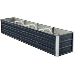 Helloshop26 - Jardinière à 3 barres de séparation 240 x 47 x 40 cm anthracite