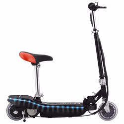 Trottinette electrique avec selle et led 120 watts noir