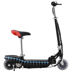 Trottinette electrique avec selle et led 120 watts noir