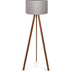Helloshop26 - Lampadaire lampe lumière luminaire hauteur 140 cm E27 effet bois gris