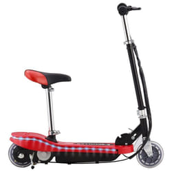 Trottinette electrique avec selle et led 120 watts rouge