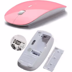 Souris Ultra Plate pour MACBOOK Air APPLE Sans Fil USB Universelle Capteur Optique 3 Boutons Couleur - Couleur:ROSE