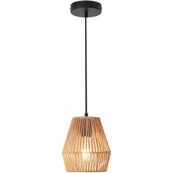 Helloshop26 - Lustre lampe lumière suspendu suspension en corde tissée liverpool 160 x 18 cm beige lux.pro