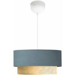 Helloshop26 - Lustre lampe lumière suspendu suspension loughborough E27 hauteur 70 cm blanc gris bleu jaune