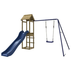 Aire de jeux dextérieur - Robuste - Bois de pin imprégné - 238 x 315 x 194 cm - Pour enfants 3-8 ans