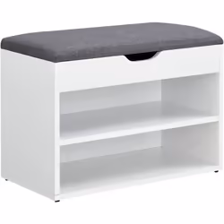 Banc à chaussures avec siège rembourré A part le design élégant et l'assise confortable, ce banc se fait remarquer par sa fon ...