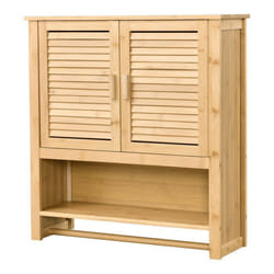 Placard mural avec porte serviette 66 x 62 x 20 cm bambou